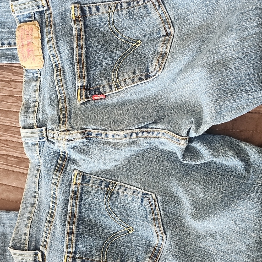 Levi's 513 Women's Light Blue Straight Bootcut Lowrise Slouch Jeans - Picture 4 of 4